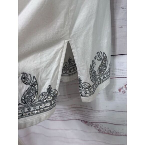 inc international concepts sequin tunic dress white pima‎ cotton 2x - Picture 6 of 9